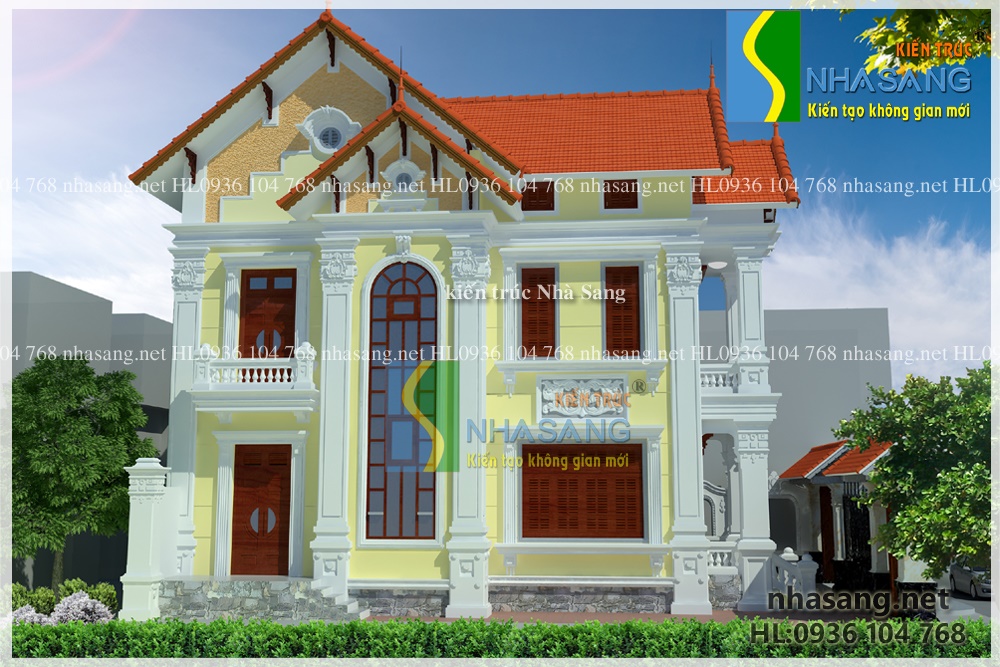 mẫu thiết kế nhà biệt thự tân cổ điển 3 tầng đẹp